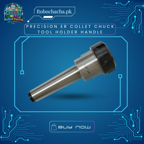 Hardened Steel Straight Shank ER Collet Chuck Tool Holder Handle with Clamping Nut for CNC Milling