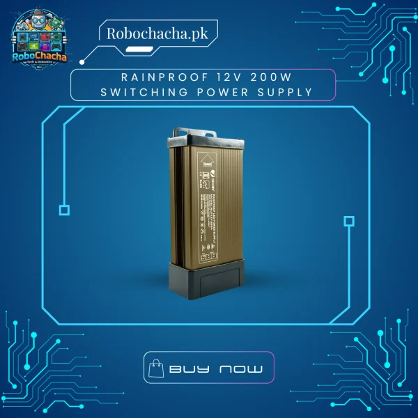 Rainproof 12V 200W 16.6A Switching Power Supply SMPS Aluminum Louvered Enclosure for Outdoor LED and CCTV