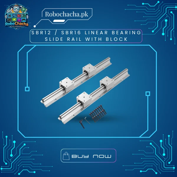 SBR16 Heavy-Duty Aluminum Supported Linear Slide Rail with Recirculating Ball Bearing Slider Block for CNC Machine Gantry