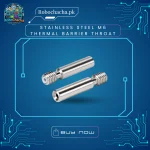 Stainless Steel M6 30mm Thermal Barrier Throat Pipe with Internal PTFE Lining for MK8 Extruder Hotend