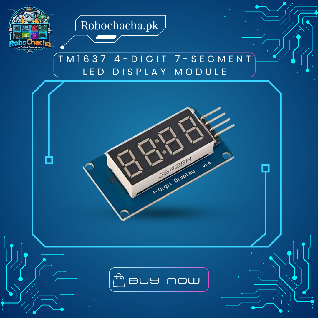 TM1637 4-Digit 7-Segment LED Display Module TM1637 4-Digit 7-Segment Red LED Display Module with Clock Colon for Arduino and ESP32