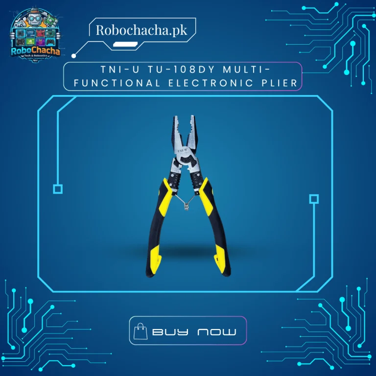 TNI-U TU-108DY Multi-Functional Precision Electronic Plier and Wire Cutter with Yellow and Black Non-Slip Handles