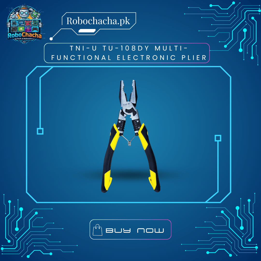TNI-U TU-108DY Multi-Functional Electronic Plier TNI-U TU-108DY Multi-Functional Precision Electronic Plier and Wire Cutter with Yellow and Black Non-Slip Handles