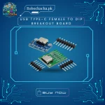 USB Type-C Female to DIP Breakout Board for DIY Electronics and Breadboard Prototyping