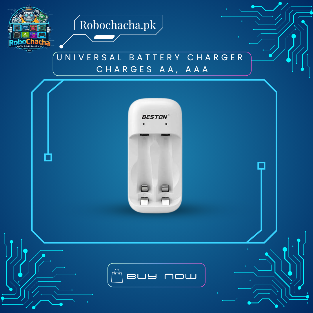 Universal Battery Charger – Charges AA, AAA Universal Battery Charger for AA, AAA, and 9V Ni-MH Rechargeable Batteries
