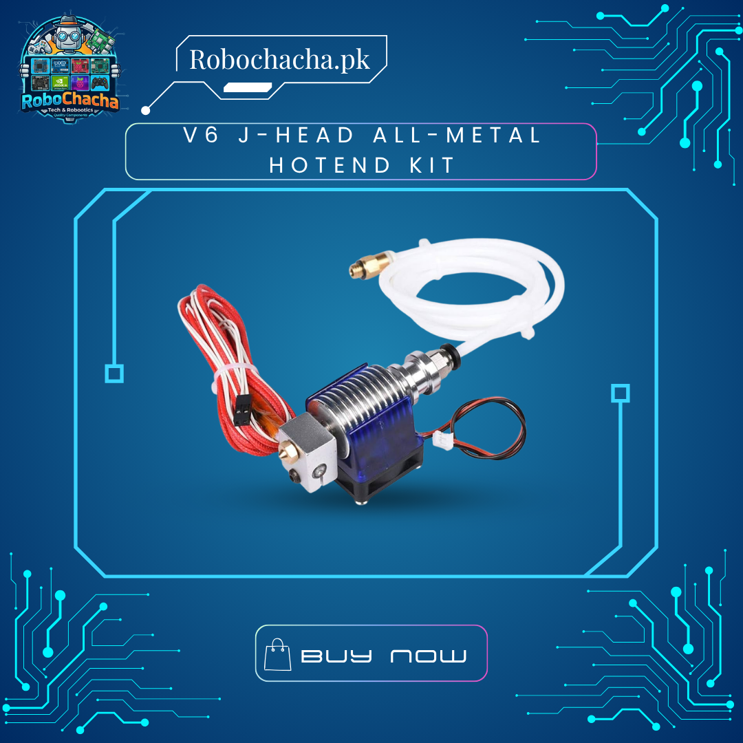 V6 J-Head All-Metal Hotend Kit Short-Distance V6 J-Head All-Metal Hotend Assembly with 30mm Cooling Fan and Shroud for DIY Direct Drive 3D Printers