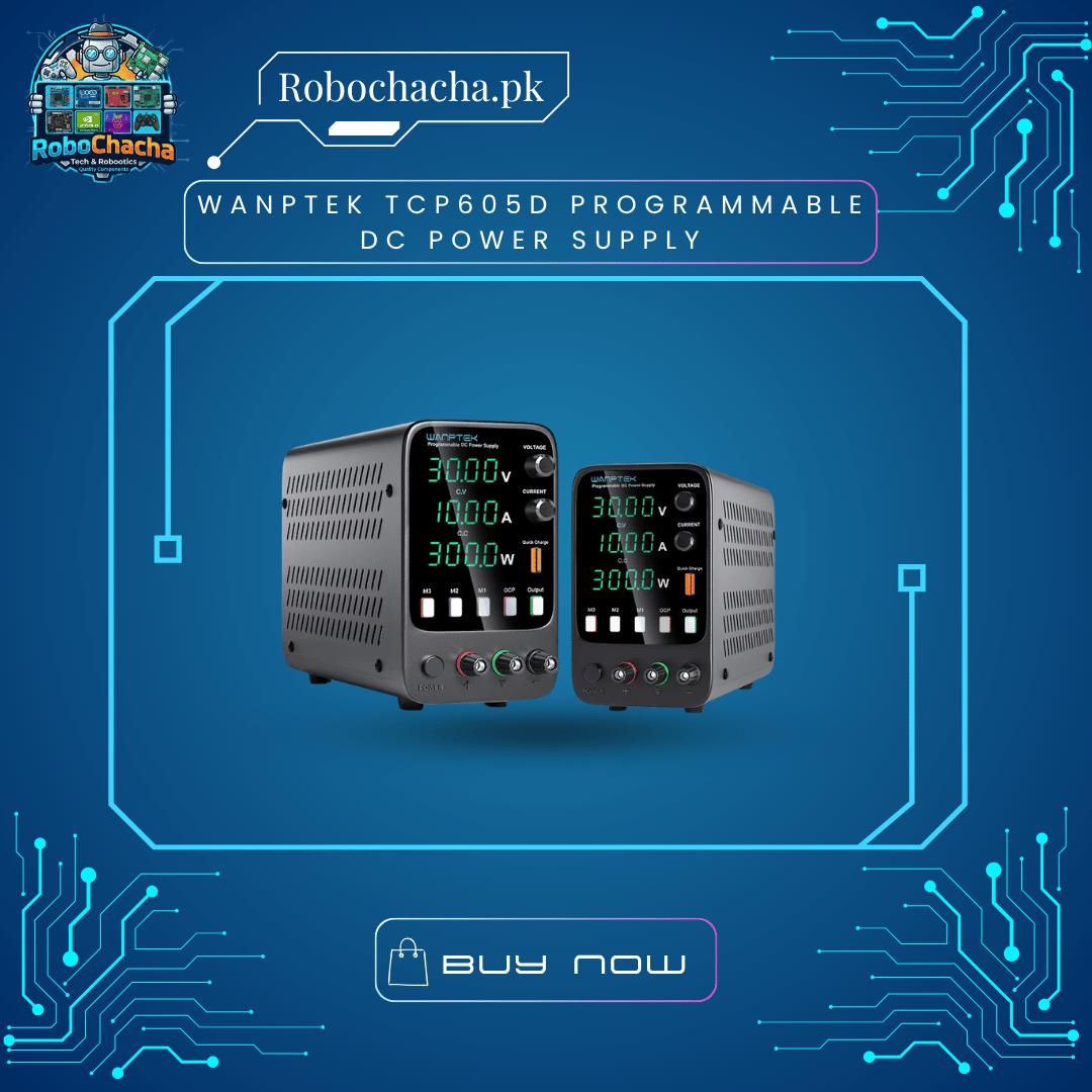 Wanptek TCP605D Programmable DC Power Supply Wanptek TCP605D 60V 5A 300W Programmable DC Power Supply with 4-Digit Display, Rear RJ45 LAN Port, and USB Connectivity