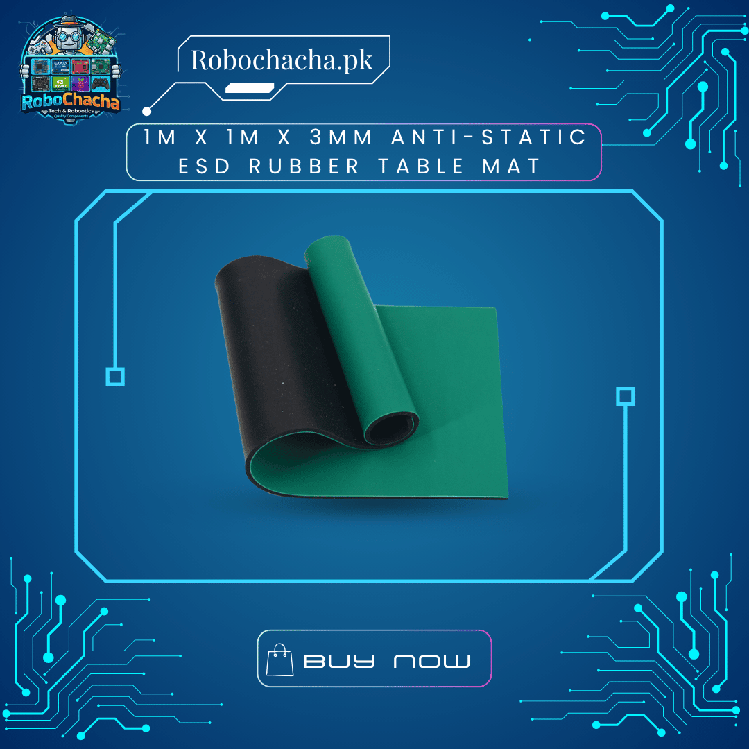 1m x 1m x 3mm Anti-Static ESD Rubber Table Mat 1m x 1m x 3mm Anti-Static ESD Rubber Table Mat for Safe Electronics Repair and Soldering