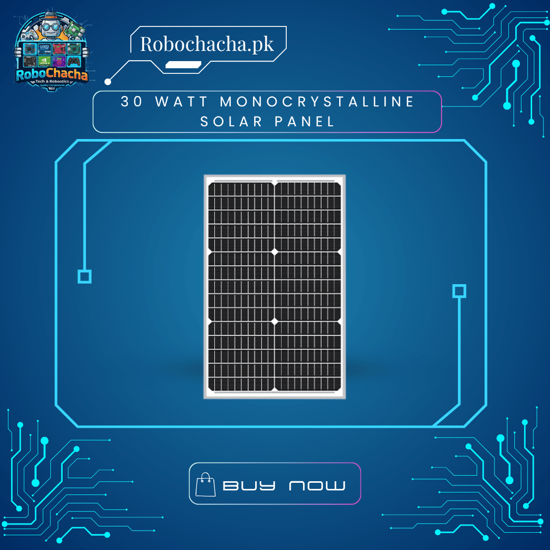 30 Watt Monocrystalline Solar Panel 30 Watt 18V Monocrystalline PV Solar Panel Module for 12V Battery Charging and Home Solar Systems