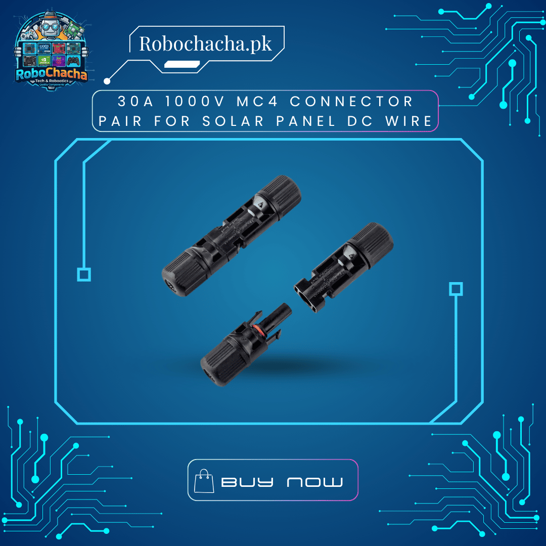 30A 1000V MC4 Connector Pair for Solar Panel DC Wire 30A 1000V Male and Female Waterproof MC4 Connector Pair with Metal Crimp Pins for Solar Panel DC Wire