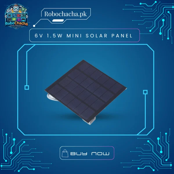 6V 1.5W Mini Polycrystalline Solar Panel Module for DIY Electronics, IoT Projects, and Battery Charging