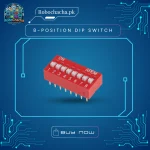 8-Position Slide-Type DIP Switch for PCB Mounting and Hardware Configuration