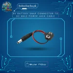 9V Battery Snap Connector to DC Male Jack Cable - Hard Shell PP3 Battery Adapter for Arduino
