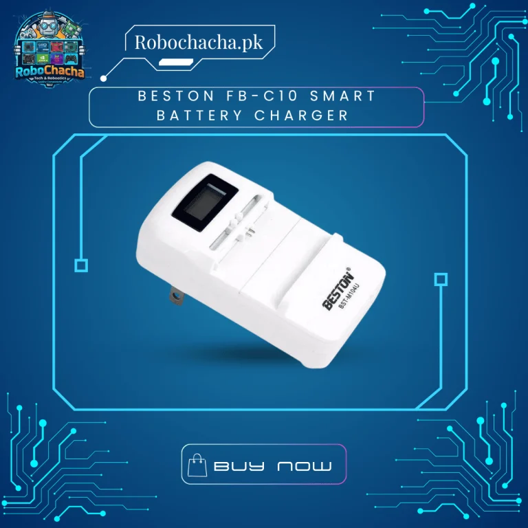 Beston FB-C10 Multi Slot 4 plus 2 Bay Battery Charger for 1.2V AA AAA Ni-Cd Ni-MH Cells and 9V Square Block Batteries with Built-In AC Wall Plug