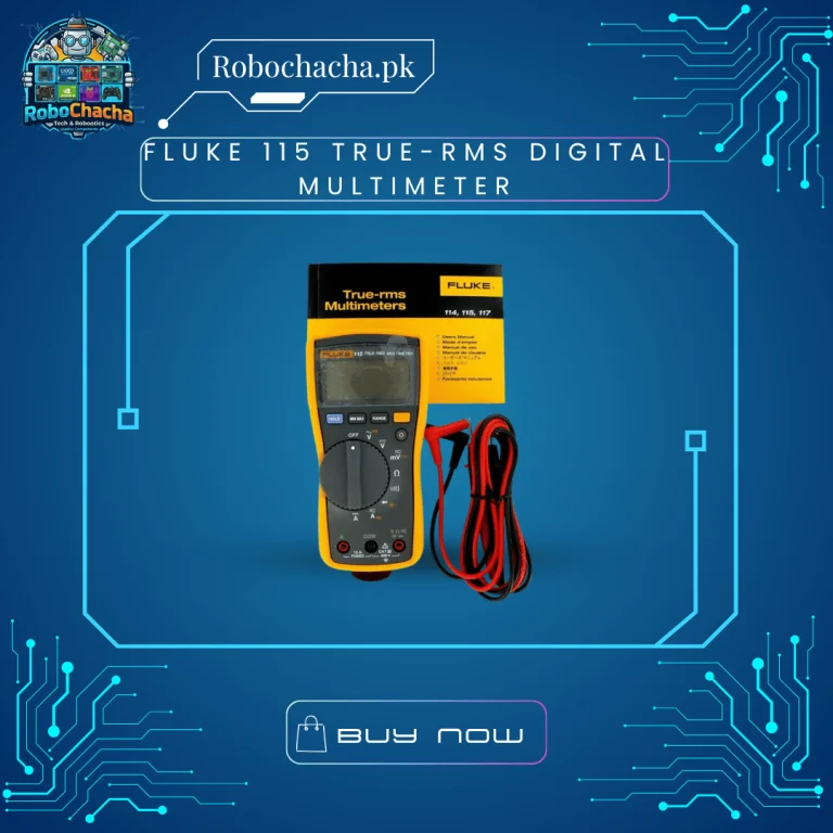 Fluke 115 True-RMS Digital Multimeter with Holster and Test Leads - Professional Industrial Diagnostic Tool