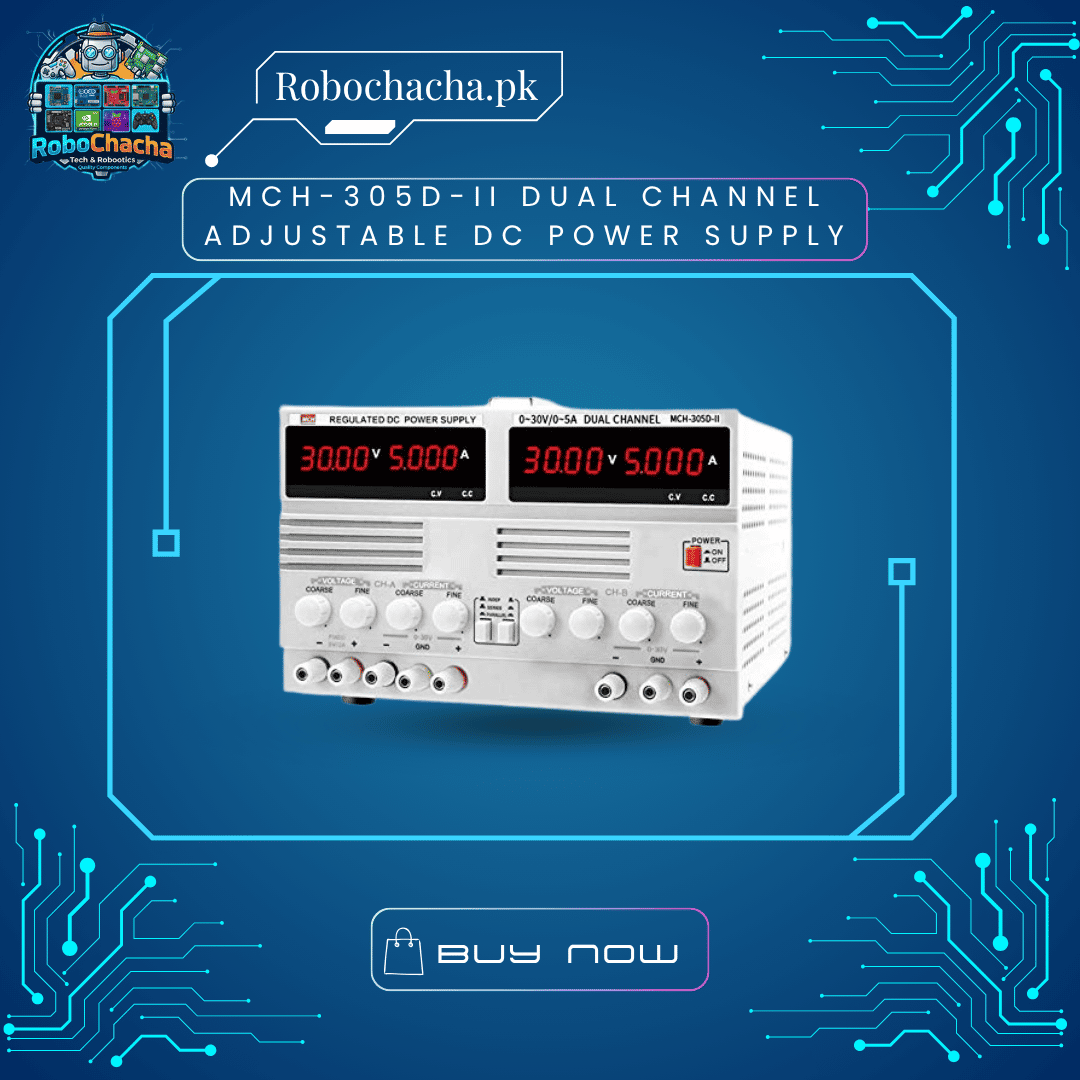 MCH-305D-II Dual Channel Adjustable DC Power Supply MCH-305D-II Dual Channel Adjustable Linear Benchtop DC Power Supply with Four Independent LED Displays and Series Parallel Operation Switches