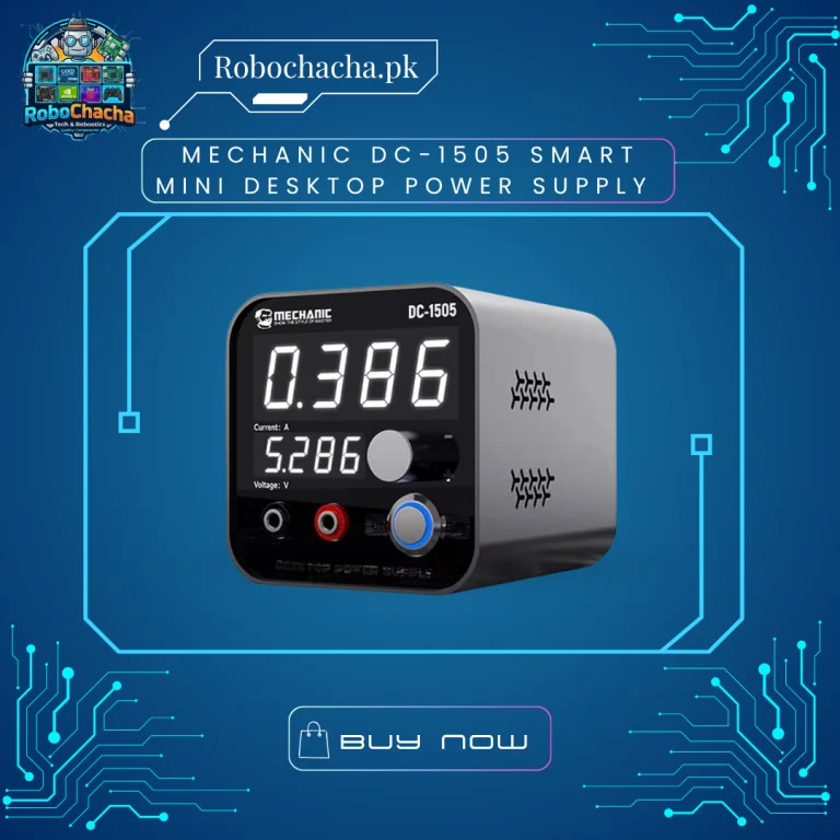 Mechanic DC-1505 Smart Mini Desktop Variable DC Power Supply 15V 5A with Color Digital Waveform Display Screen and Type-C Input Port