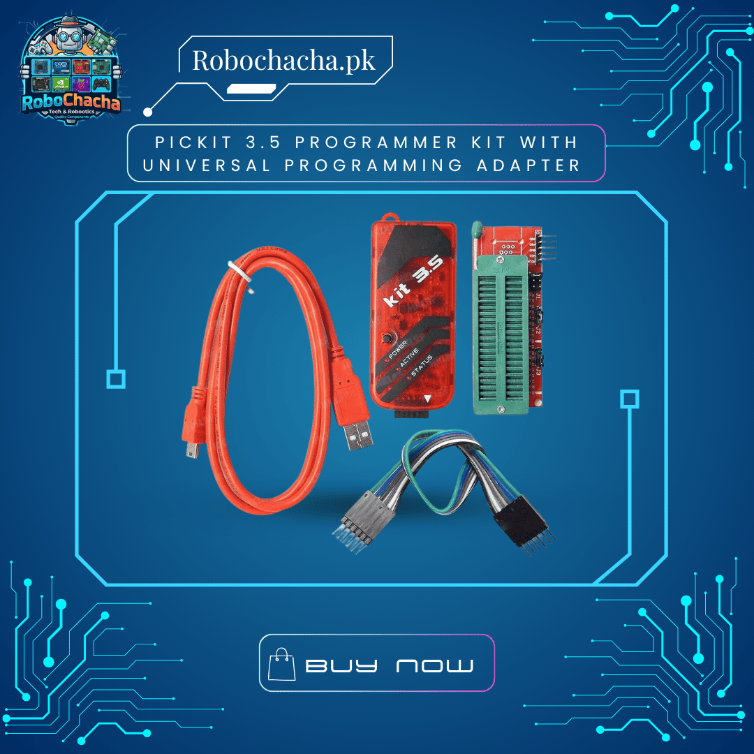 PICKit 3.5 Programmer Kit with Universal Programming Adapter PICKit 3.5 In-Circuit Debugger and Programmer with Universal Adapter Seat for PIC Microcontrollers