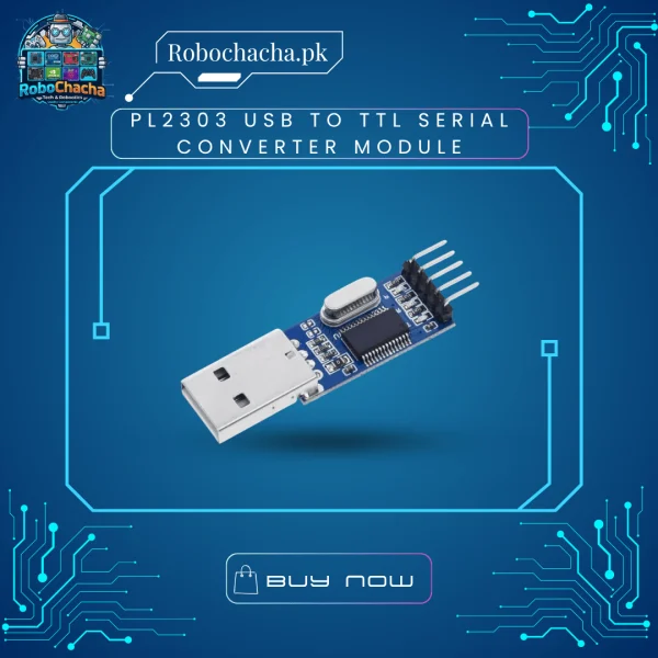PL2303 USB to TTL UART Serial Converter Module with 3.3V/5V Switch for Microcontrollers
