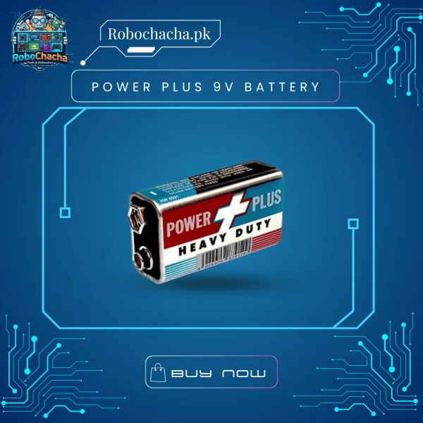 Power Plus 9V Battery Power Plus 9V High Quality Alkaline Battery - PP3 Battery for Multimeters and Electronics