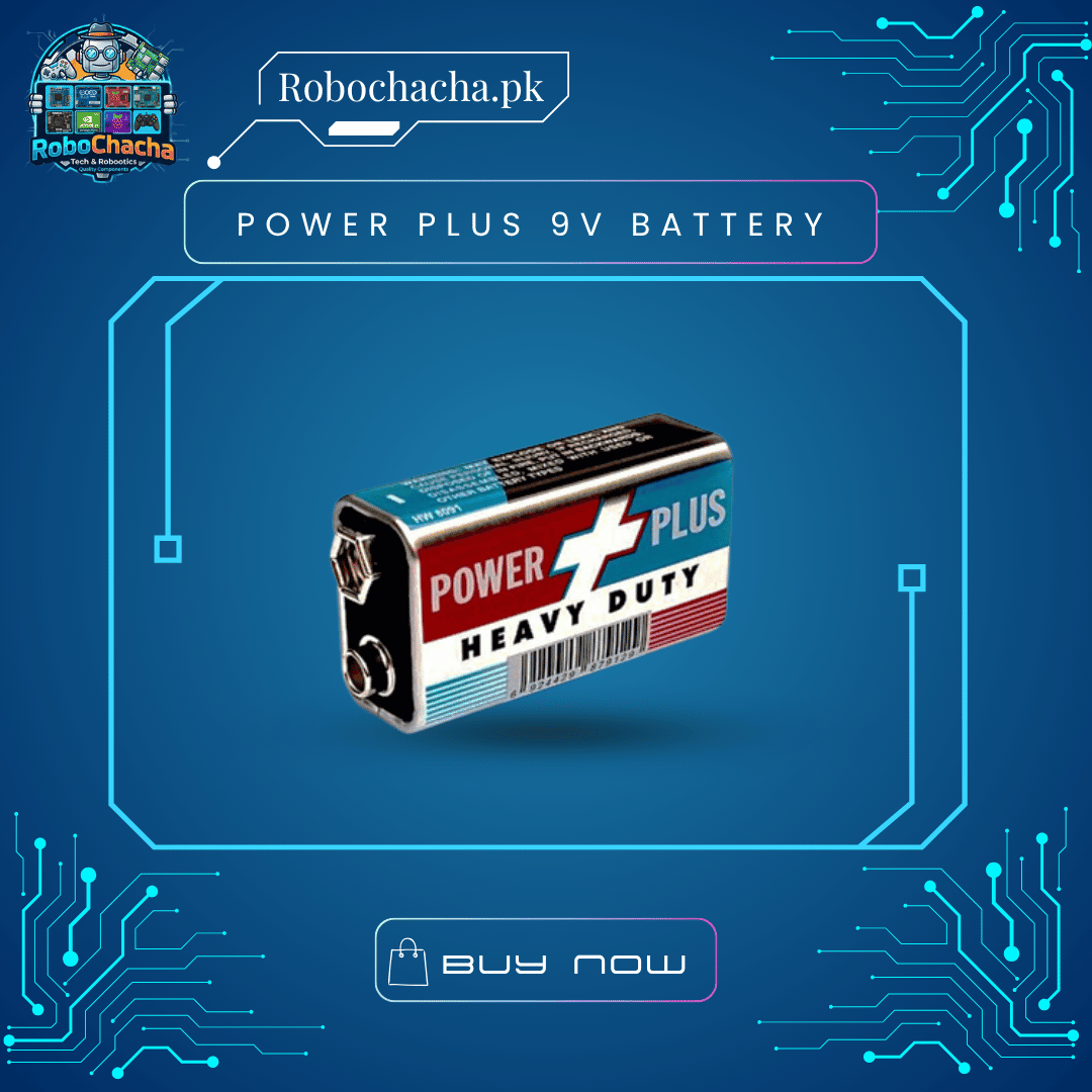 Power Plus 9V Battery Power Plus 9V High Quality Alkaline Battery - PP3 Battery for Multimeters and Electronics