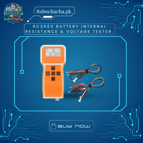 RC3563 Battery Internal Resistance and Voltage Tester with Kelvin 4-Wire Probes for Lithium and Lead-Acid Batteries