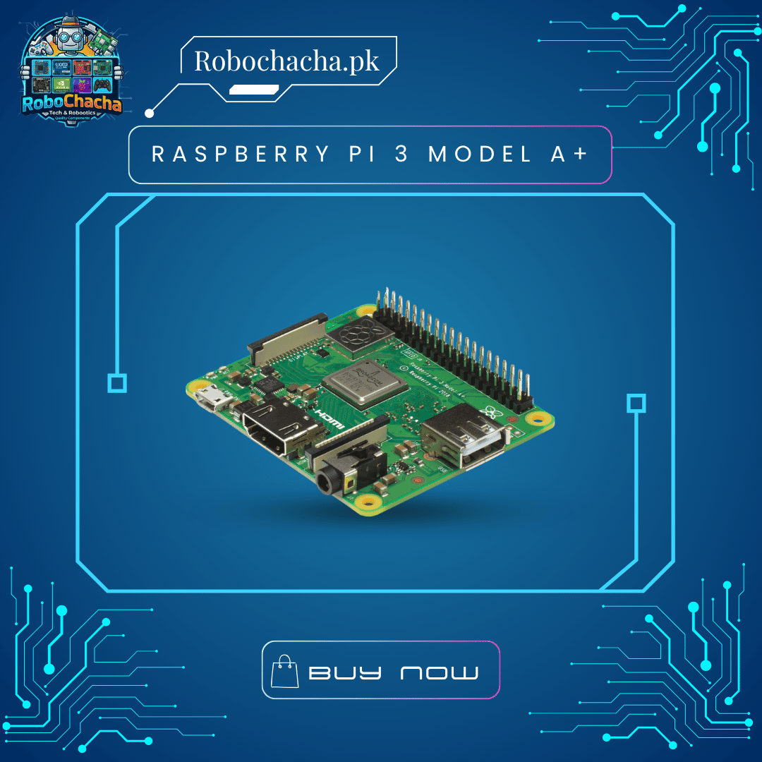 Raspberry Pi 3 Model A+ compact single-board computer for IoT and robotics