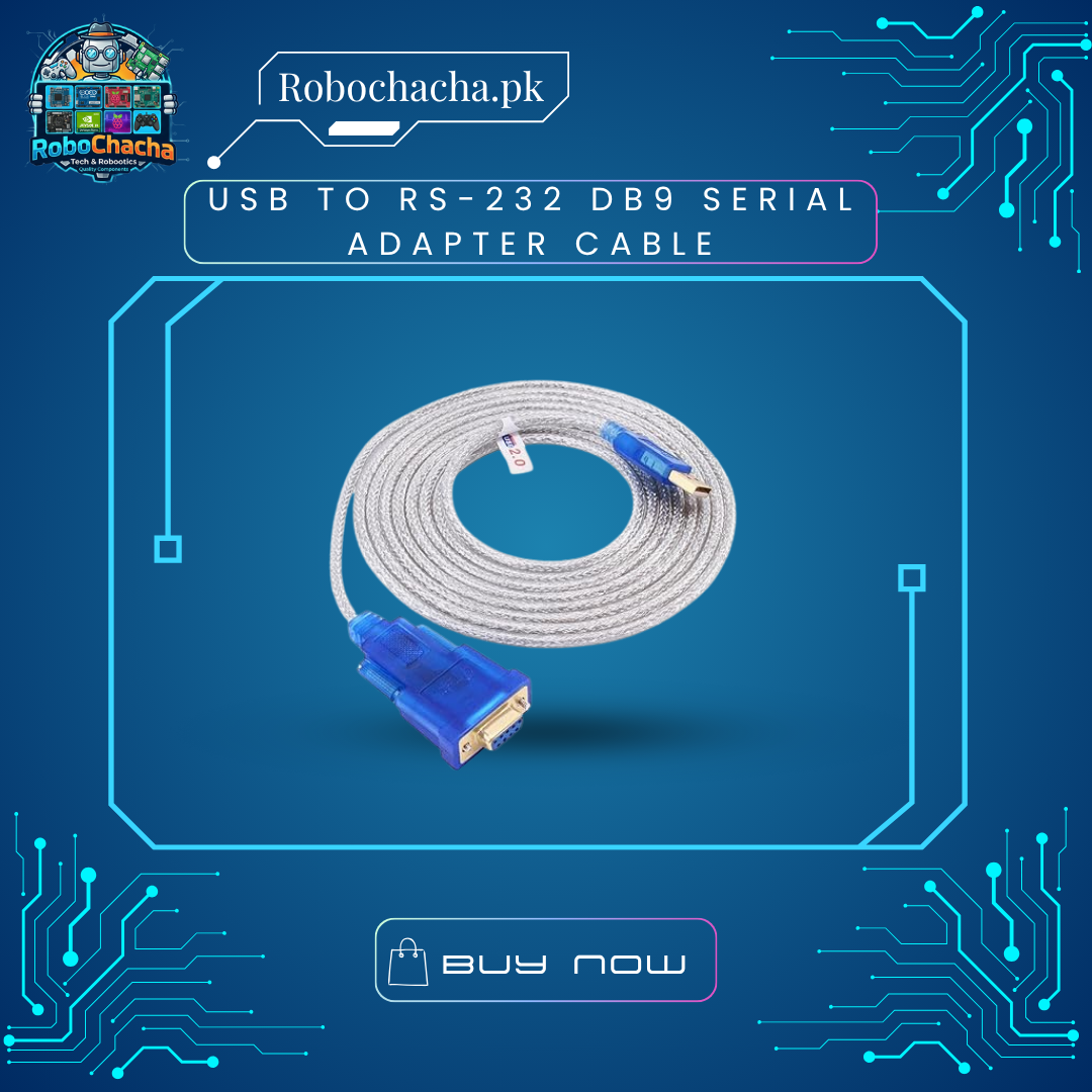 USB to RS-232 DB9 serial adapter cable with braided shielding for industrial and networking use