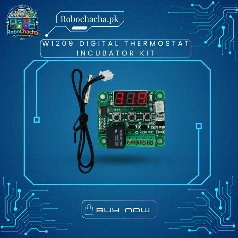 W1209 Mini Digital 12V Temperature Thermostat Controller Module Card with NTC Waterproof Sensor Probe and 3 Inch DC Ventilation Circulation Fan