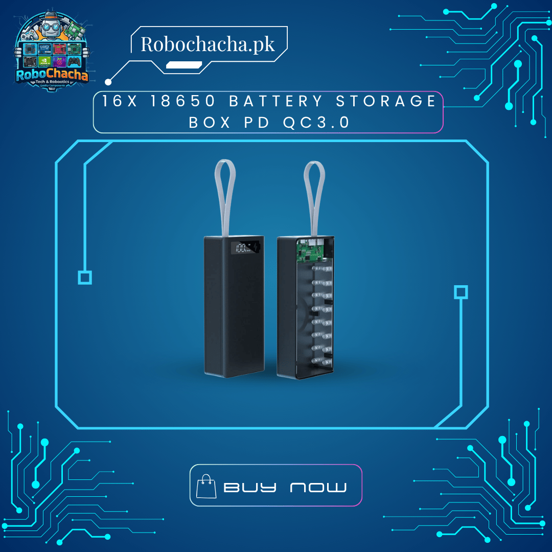 16x 18650 Battery Storage Box PD QC3.0 16x 18650 Battery Storage Box PD QC3.0 Fast Charging Power Bank Enclosure