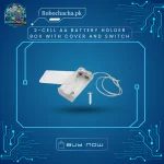 2-Cell AA Battery Box Transparent Holder with Cover and Switch
