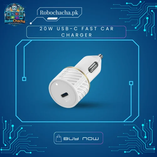 20W USB-C Fast Car Charger Dual-Port Auto Adapter - Robochacha Pakistan