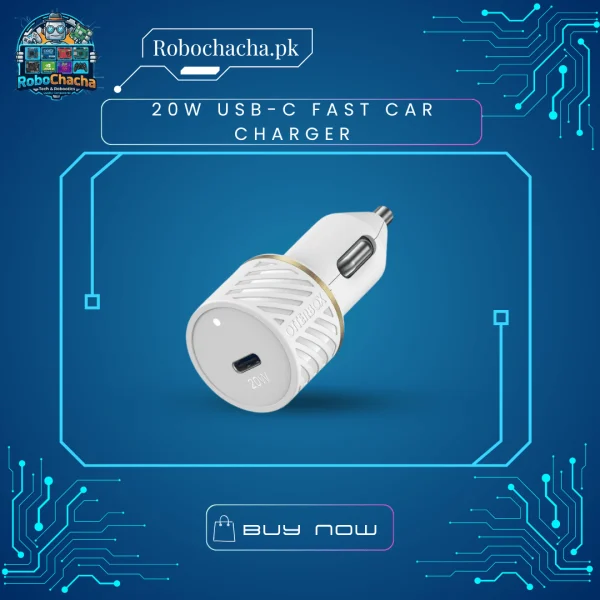 20W USB-C Fast Car Charger 20W USB-C Fast Car Charger Dual-Port Auto Adapter - Robochacha Pakistan