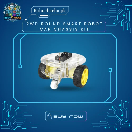 2WD Round Smart Robot Car Chassis Kit 2WD Round Smart Robot Car Chassis Kit with Dual Deck Acrylic Plate TT Motors Wheels and Caster for Arduino - Robochacha Pakistan
