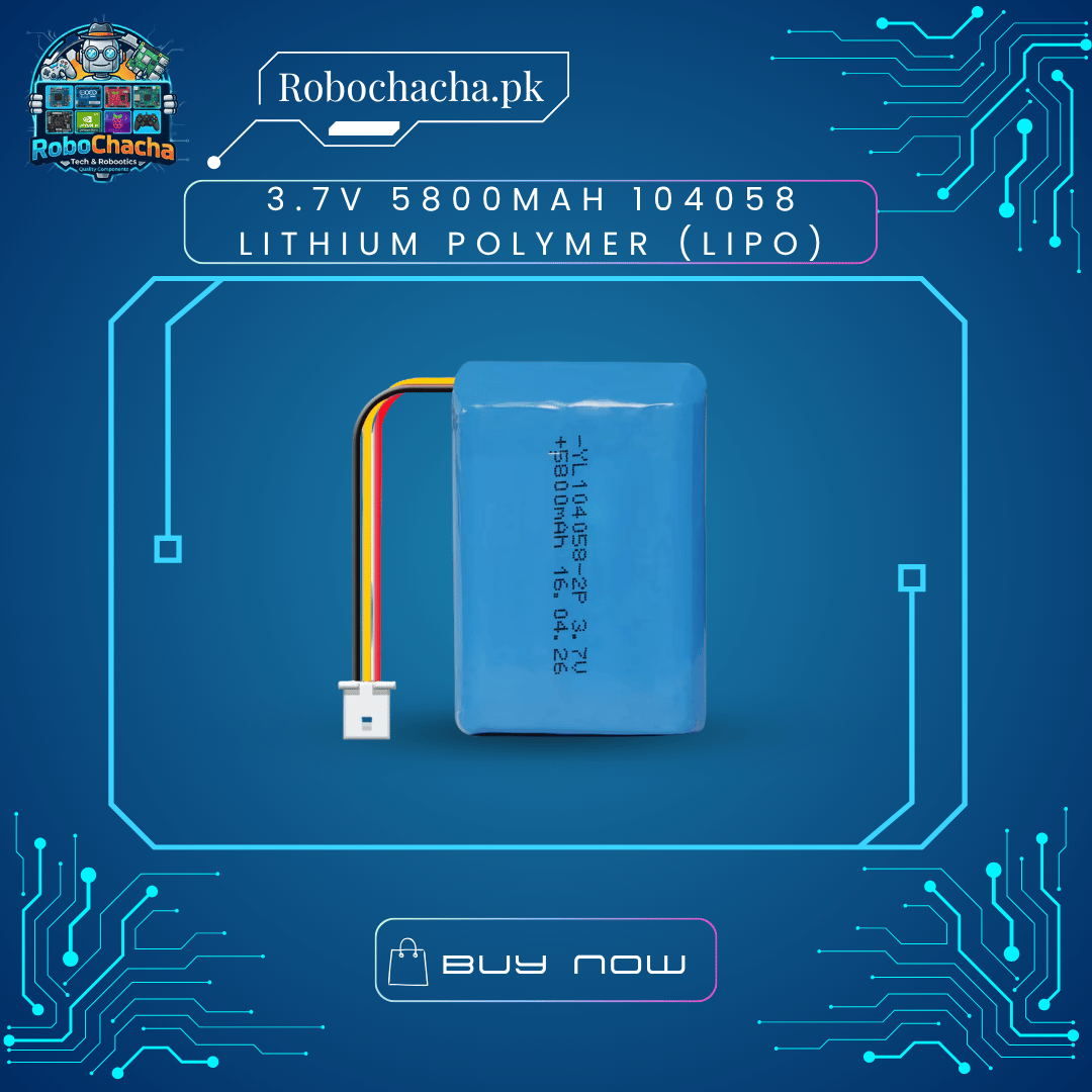 3.7V 5800mAh 104058 Lithium Polymer (LiPo) 3.7V 5800mAh 104058 Lithium Polymer LiPo Rechargeable Battery Cell
