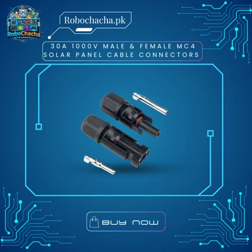 30A 1000V Male & Female MC4 Solar Panel Cable Connectors 30A 1000V IP67 Waterproof Male and Female MC4 Solar Cable Connectors Pair for Photovoltaic Panel Wiring - Robochacha Pakistan