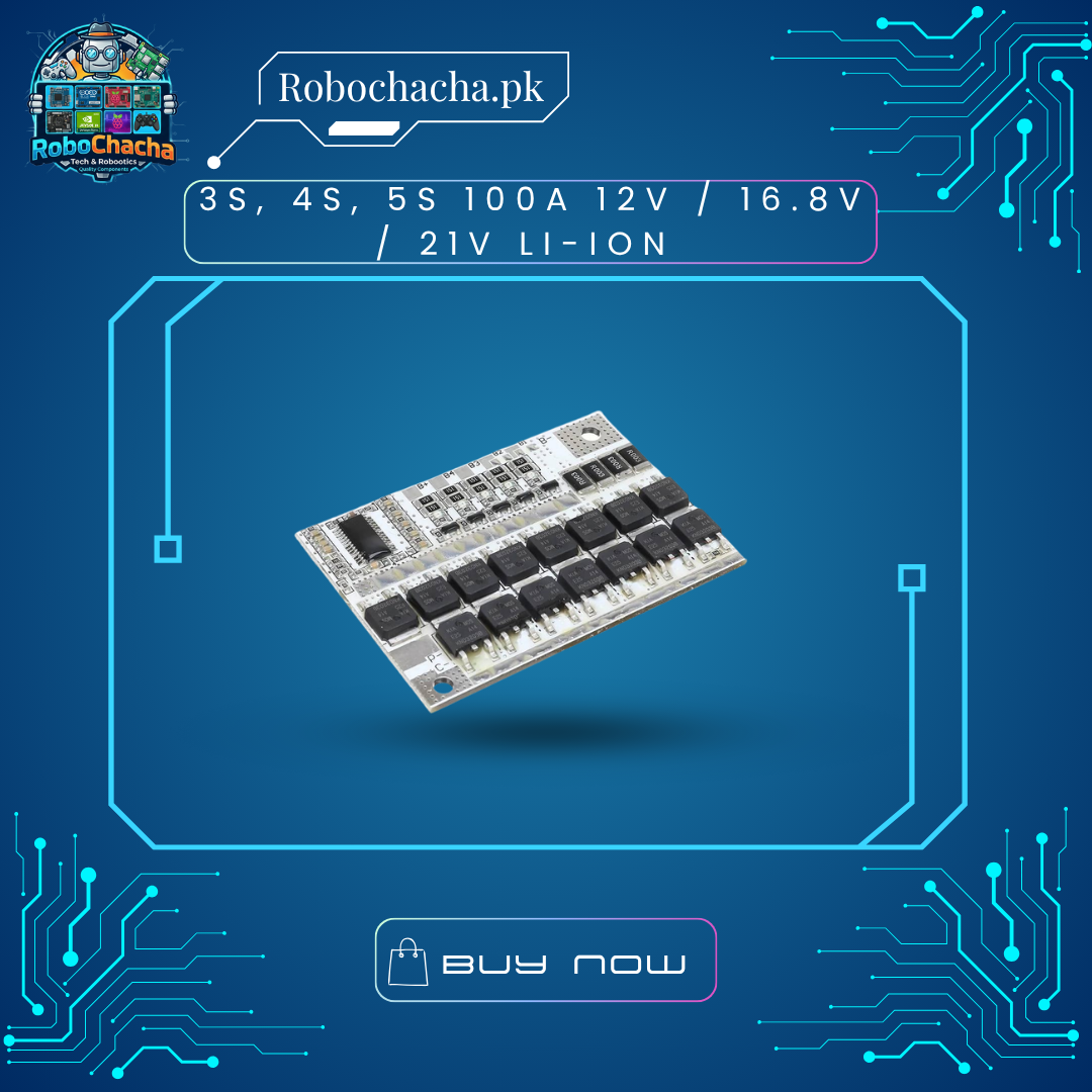 3S, 4S, 5S 100A 12V 16.8V 21V Li-ion 3S 4S 5S 100A Li-ion Lithium Battery Protection Board BMS with Balance