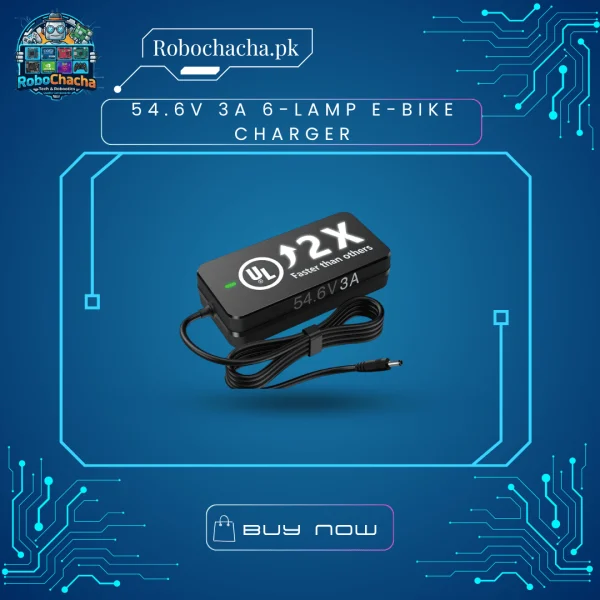 54.6V 3A 6-Lamp E-Bike Charger for 48V Lithium Batteries - Robochacha Pakistan