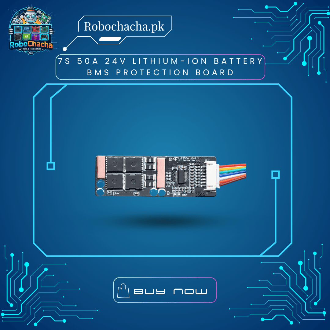 7S 50A 24V Lithium-Ion Battery BMS Protection Board 7S 50A Lithium-Ion Battery BMS Protection Board Balance Module - Robochacha Pakistan