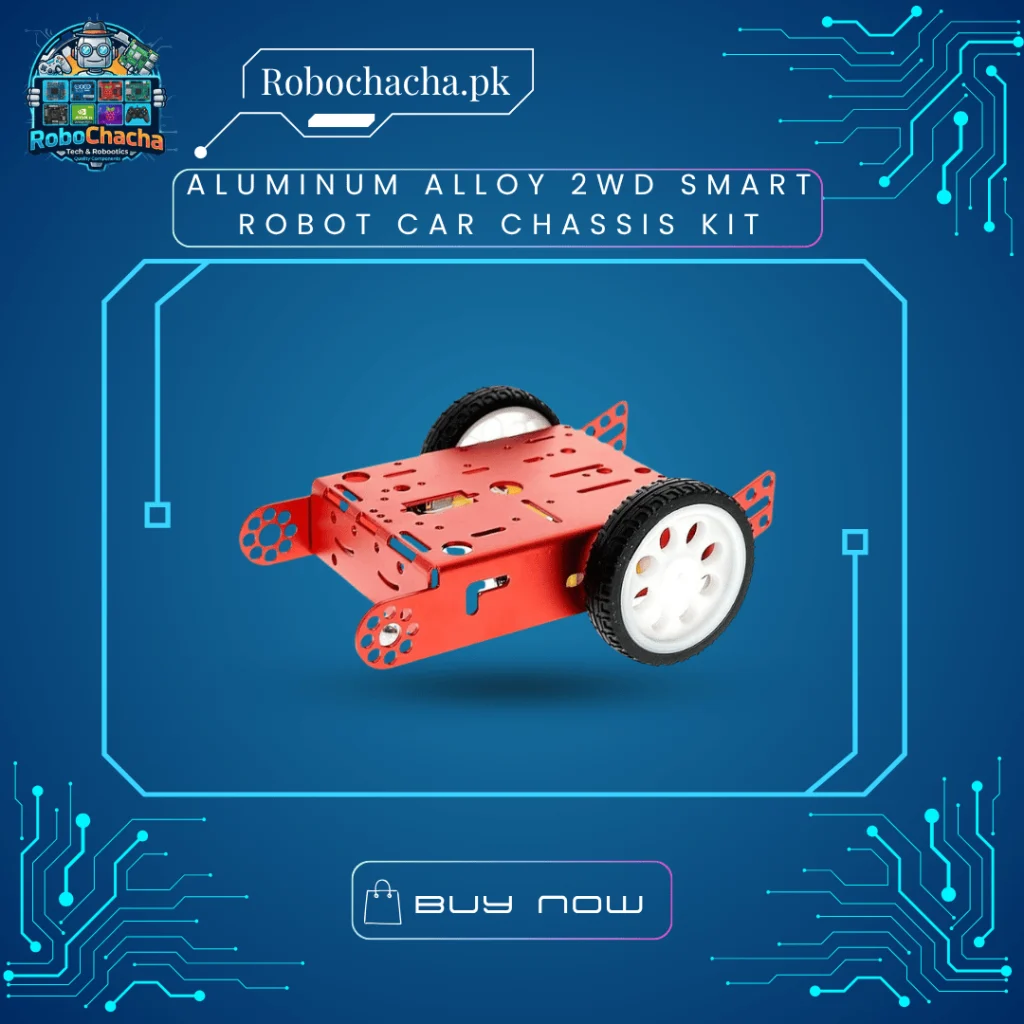 Heavy Duty Anodized Aluminum Alloy 2WD Smart Robot Car Chassis Kit with Dual TT DC Gear Motors and Wheels