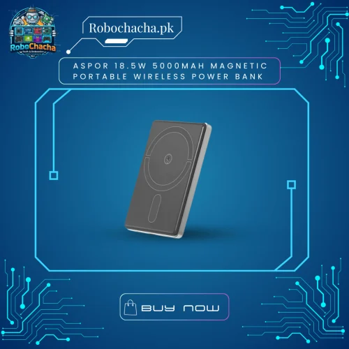 Aspor 18.5W 5000mAh Magnetic Portable Mini Wireless Power Bank (A381) Aspor 18.5W 5000mAh Magnetic Portable Mini Wireless Power Bank A381 - Robochacha Pakistan