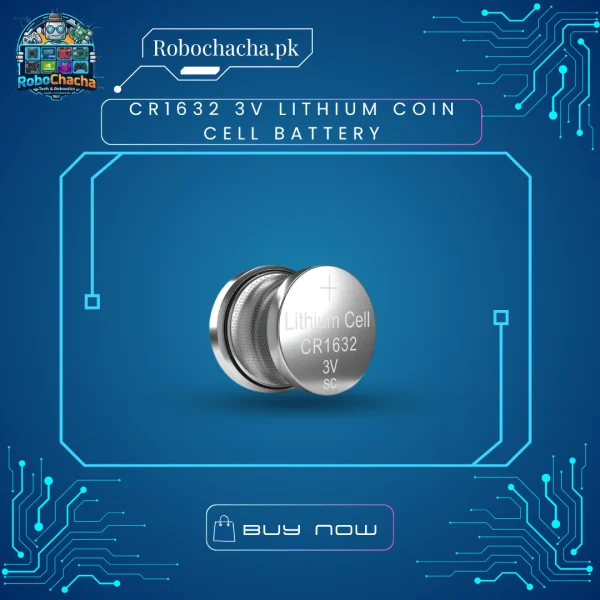 CR1632 3V Lithium Coin Cell Button Battery for Key Fobs and Small Electronics