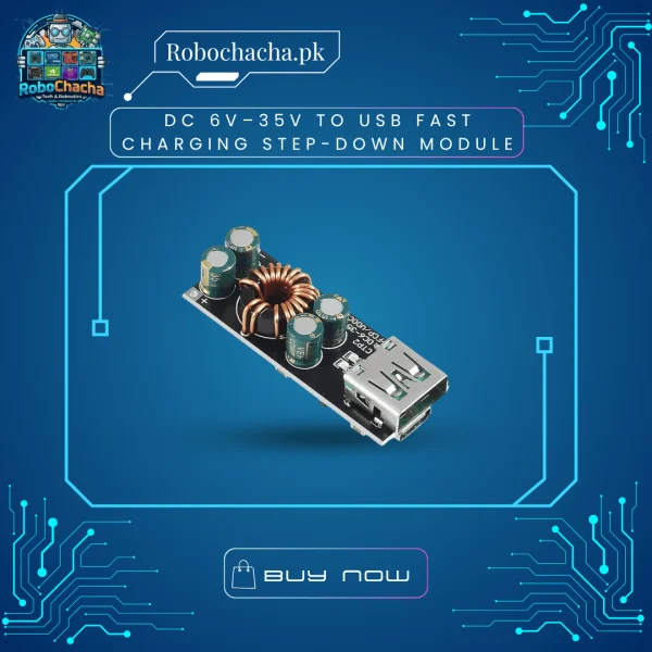 DC 6V-35V to USB Fast Charging Step-Down Module Supports QC4+ PD3.0 - Robochacha Pakistan
