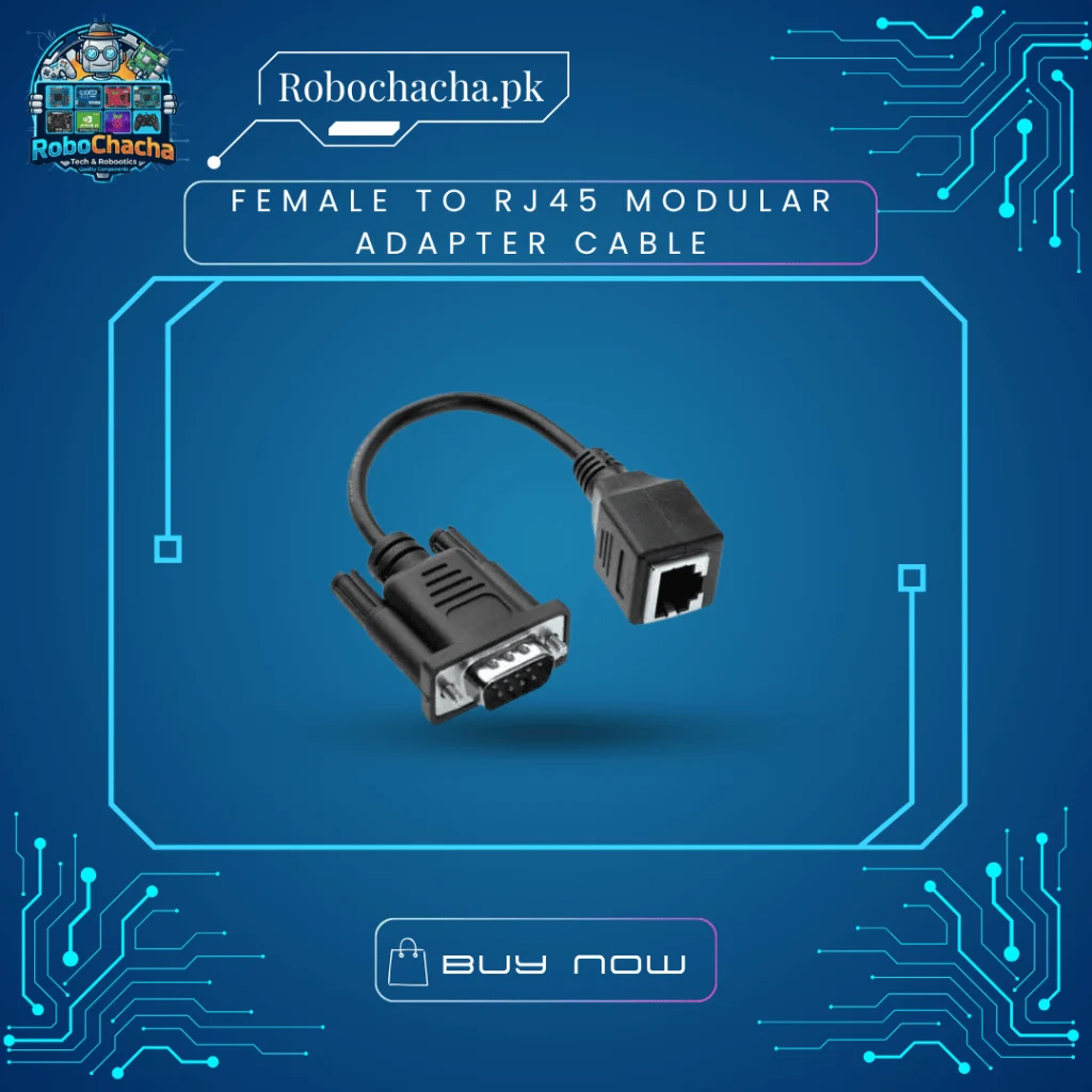 RS232 DB9 female to RJ45 network console cable for router and switch configuration - Robochacha Pakistan