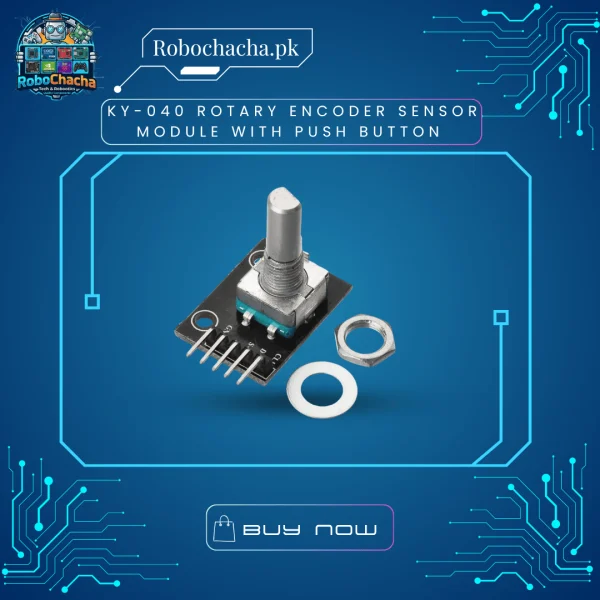 KY-040 Rotary Encoder Sensor Module with Push Button for Arduino - Robochacha Pakistan