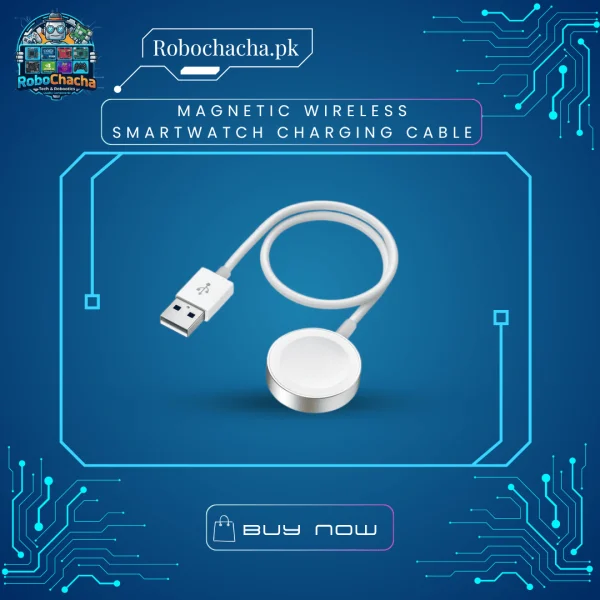 Magnetic Wireless Smartwatch Charging Cable Magnetic Wireless Smartwatch Charging Cable USB Fast Charger Cord - Robochacha Pakistan