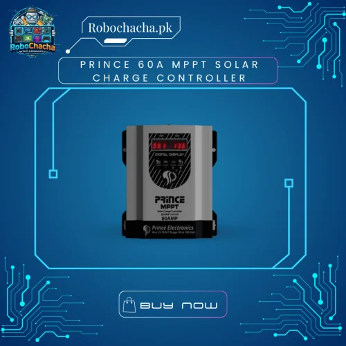 Prince 60A MPPT Solar Charge Controller Prince 60A MPPT solar charge controller with WAPDA grid option and digital display - Robochacha Pakistan