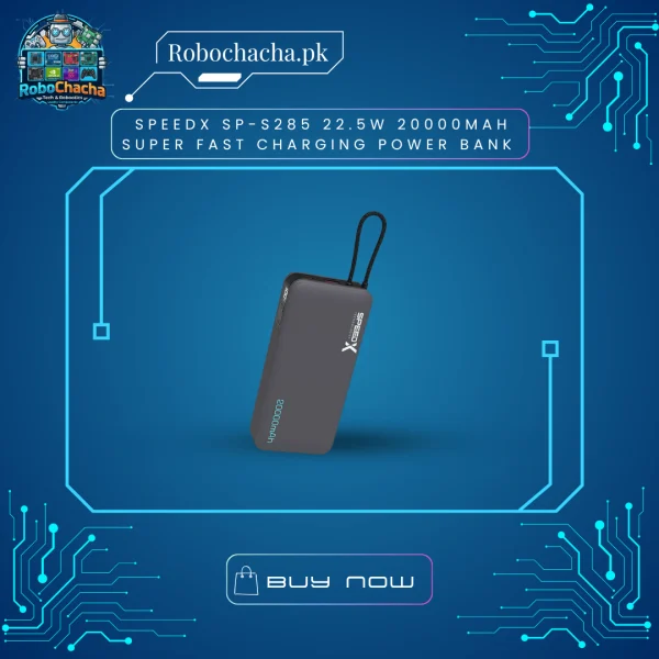 SpeedX SP-S285 22.5W 20000mAh Super Fast Charging Power Bank SpeedX SP-S285 22.5W 20000mAh Super Fast Charging Power Bank - Robochacha Pakistan