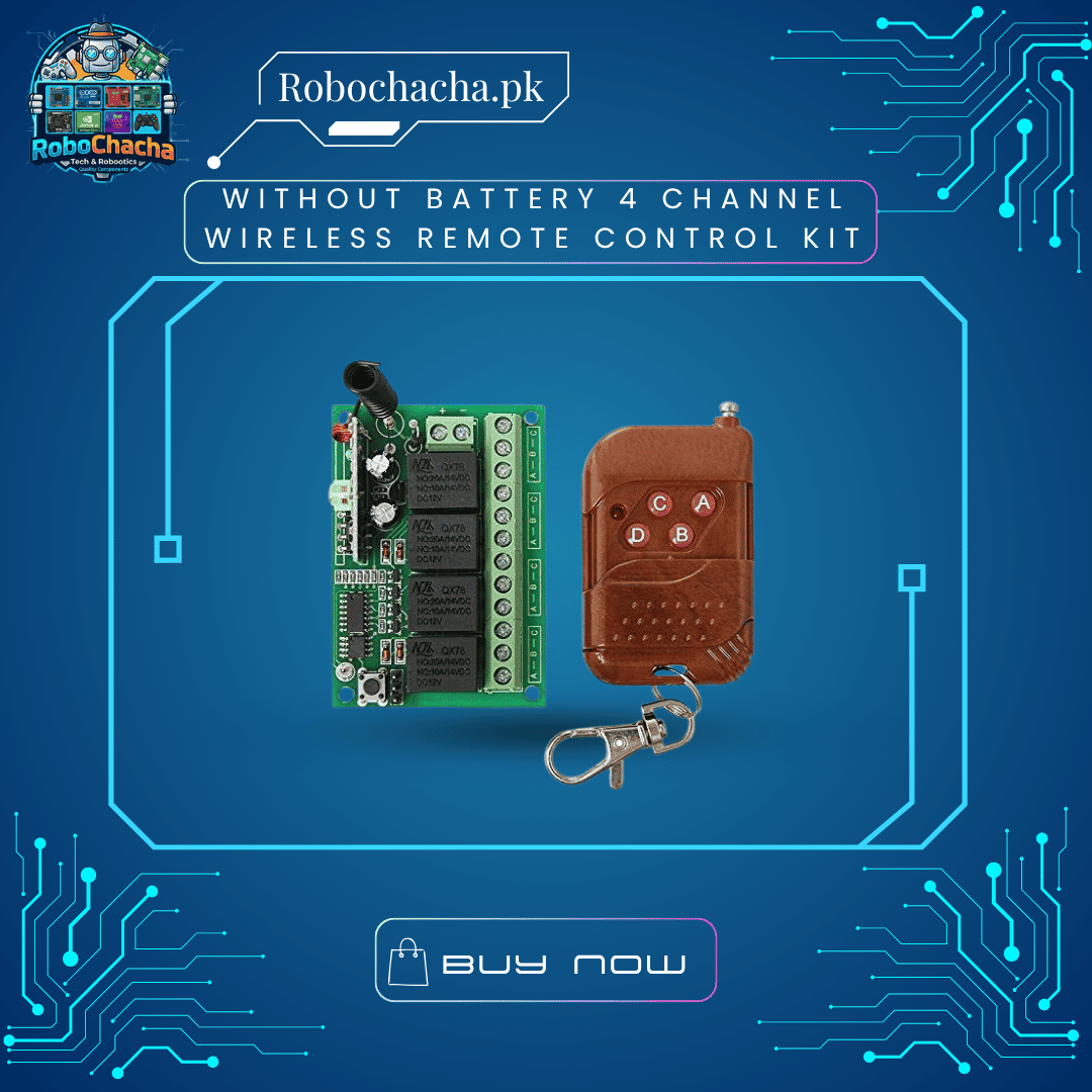 Without Battery 4 Channel Wireless Remote Control Kit Without Battery 4 Channel Wireless Remote Control Kit RF Switch Receiver