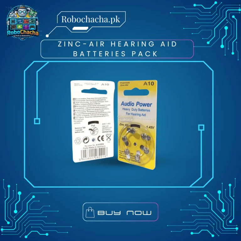 Zinc-Air Hearing Aid Batteries Pack - Long-Lasting 1.45V Button Cells - Robochacha Pakistan